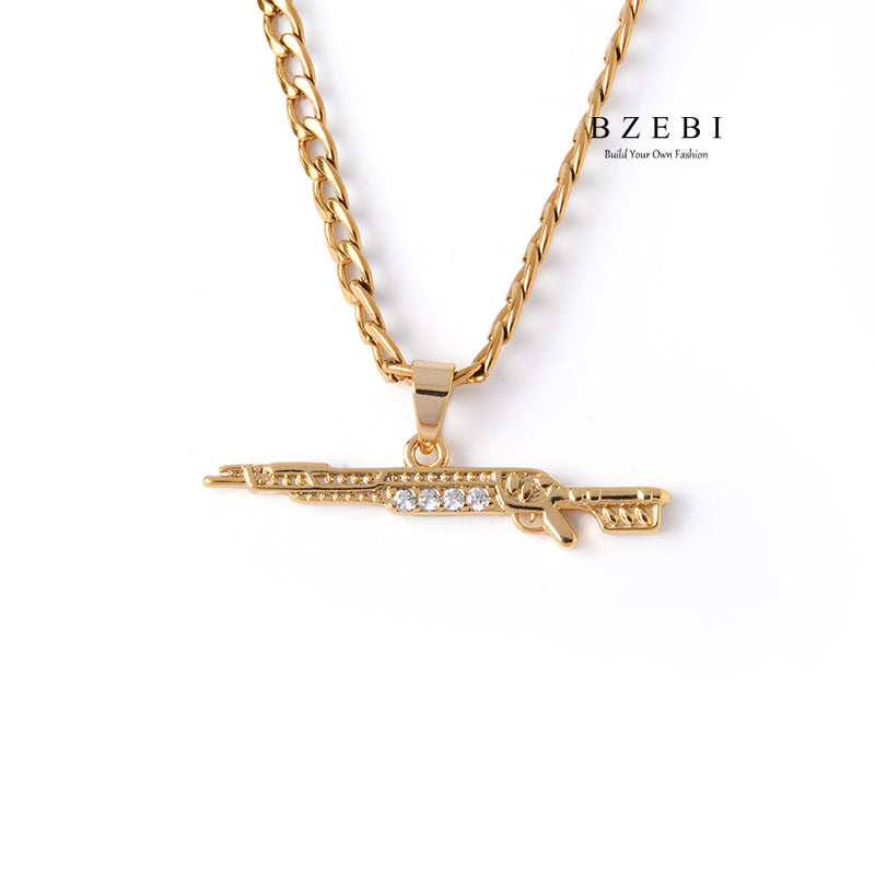 BZEBI 14K Fashion Swan Necklace