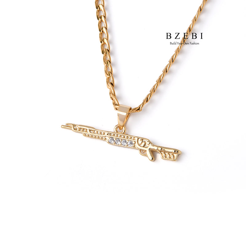 BZEBI 14K Fashion Swan Necklace