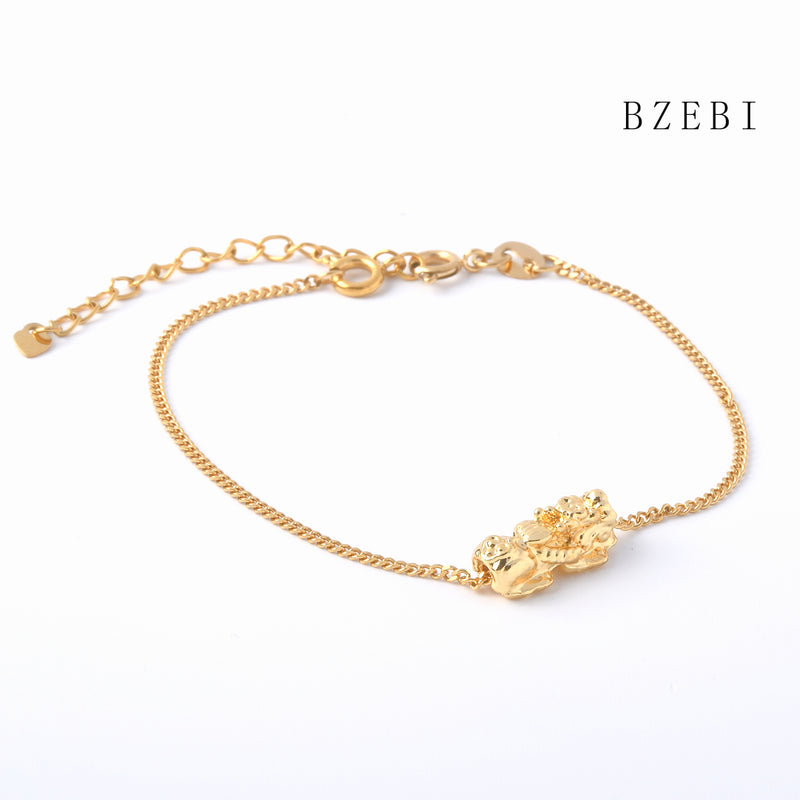 18k Gold Plated Cubic Zirconia The mythical wild animal Bracelet for Women with Box