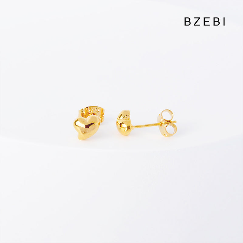 BZEBI 14k Love Comma Design Fashion Earrings