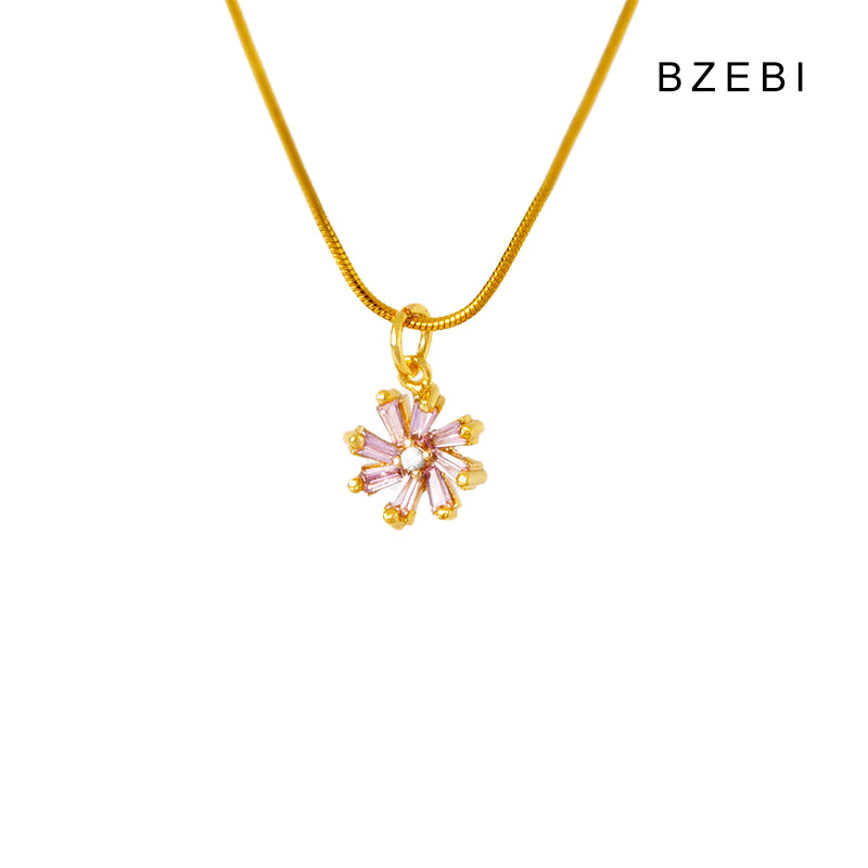 14k high quality original octagonal flower necklace