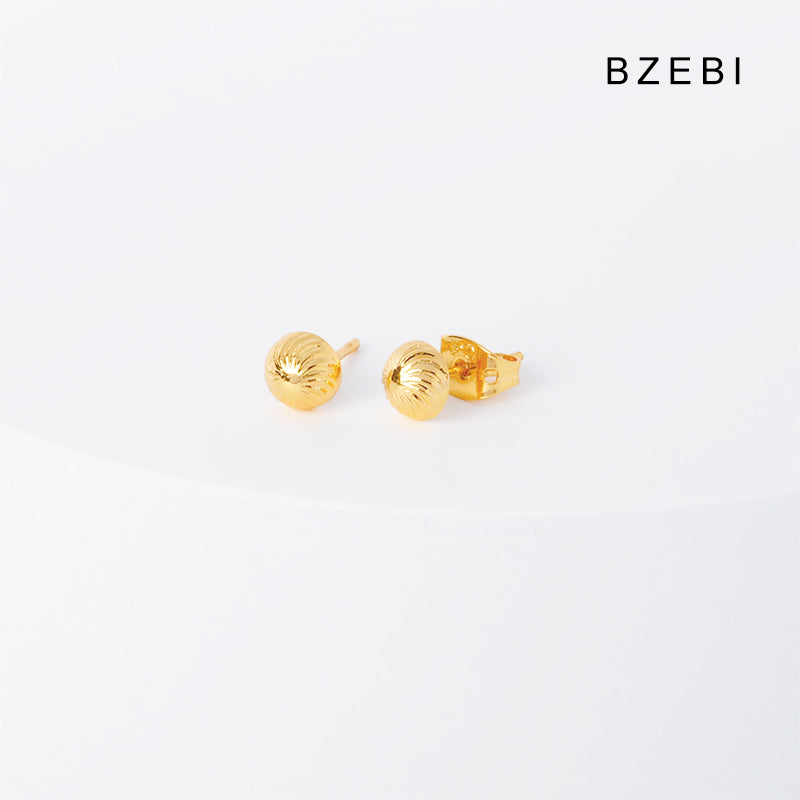 BZEBI 14k round design fashion earrings