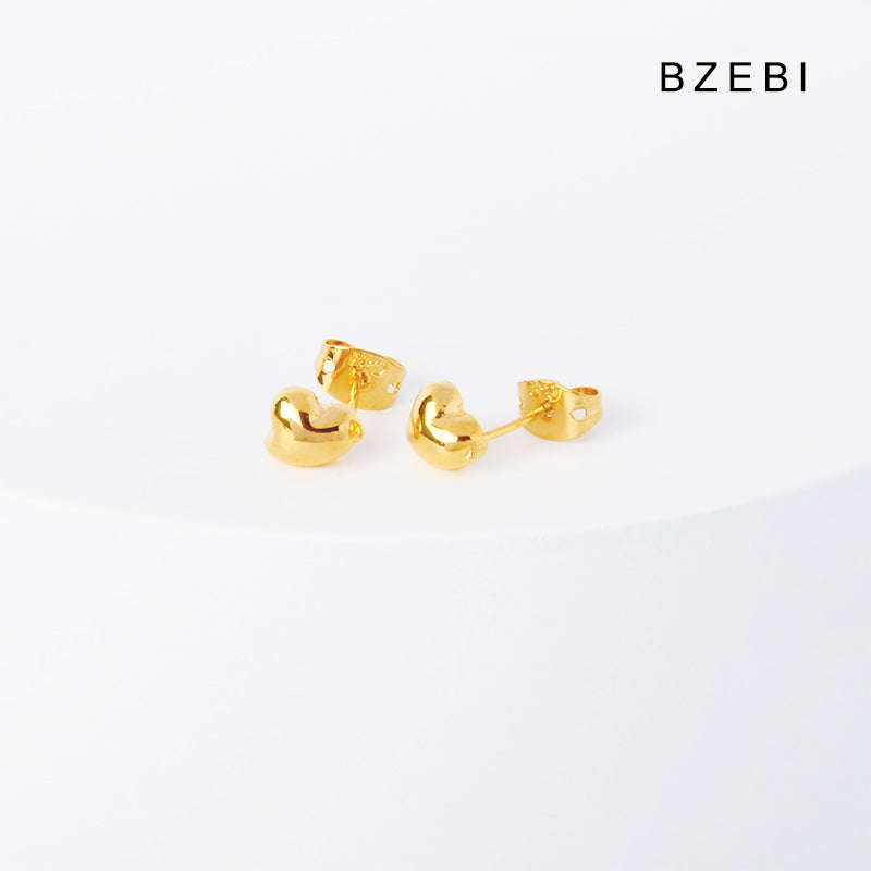 BZEBI 14k Love Comma Design Fashion Earrings