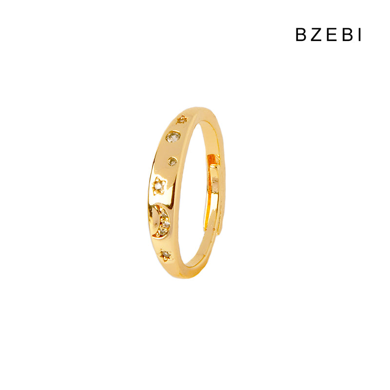 14K simple fashion single ring