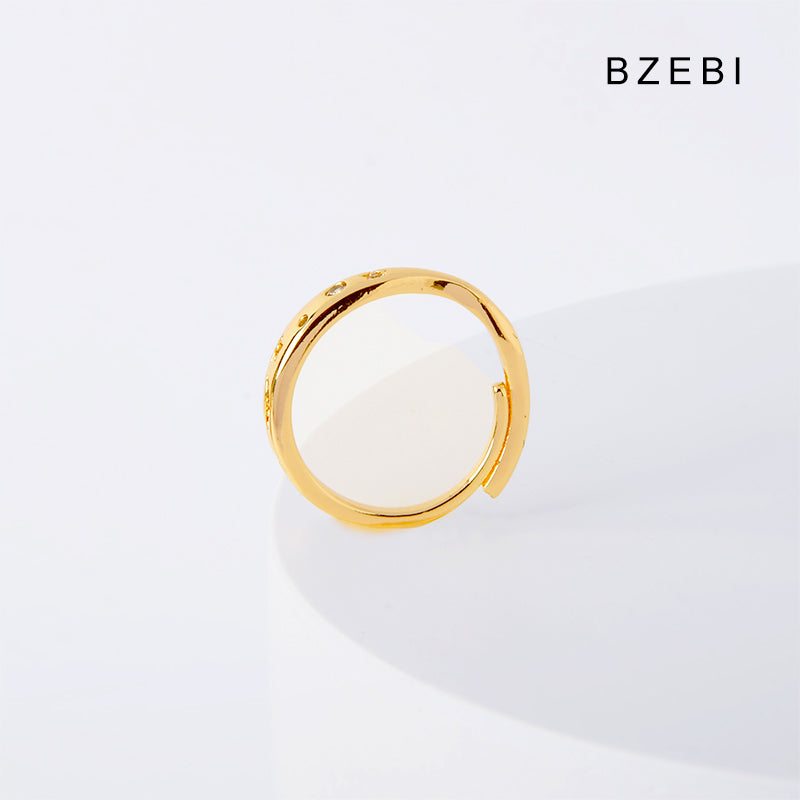 14K simple fashion single ring