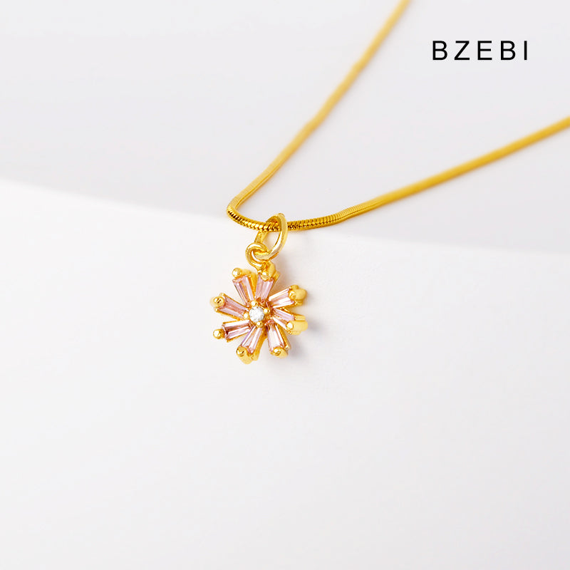 14k high quality original octagonal flower necklace