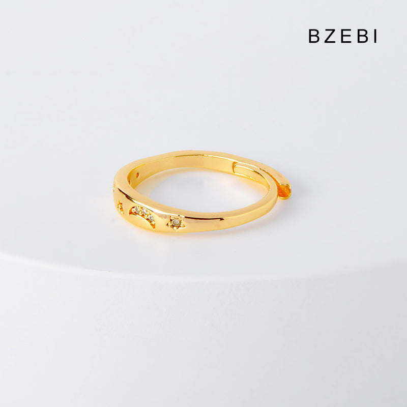 14K simple fashion single ring