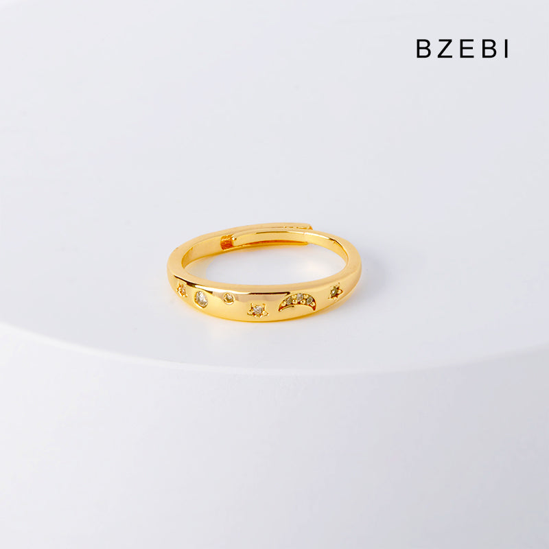 14K simple fashion single ring