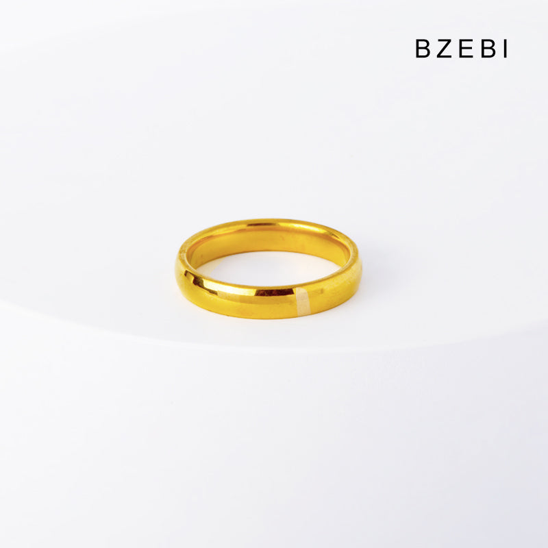 14k simple light luxury round ring