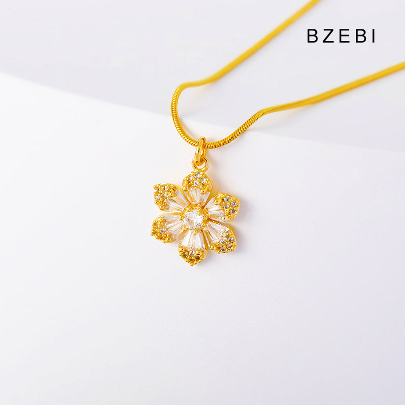 18k Light Luxury Six Page Flower Necklace