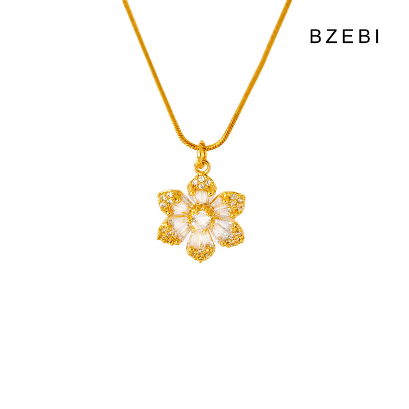 18k Light Luxury Six Page Flower Necklace