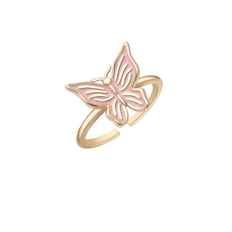 BZEBI 18K Gold Plated Butterfly Ring