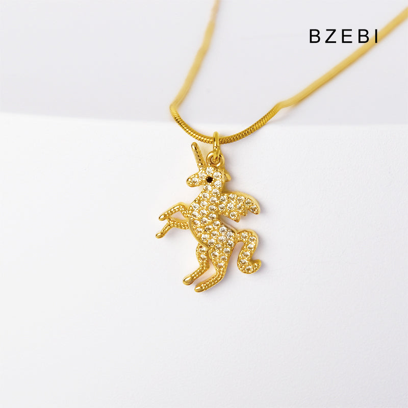 14k healing unicorn necklace