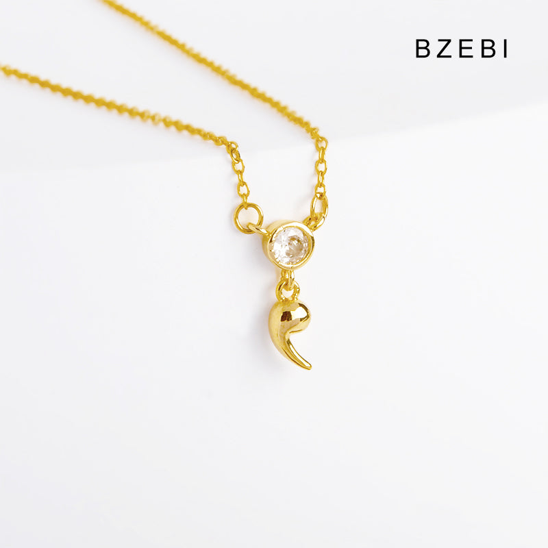 Simple light luxury comma Necklace