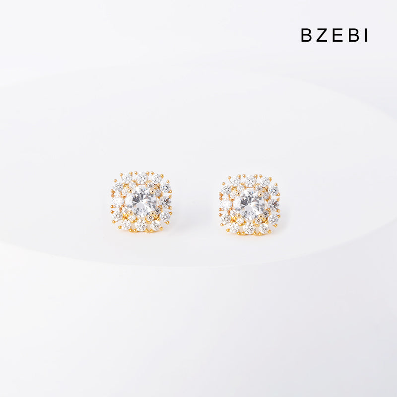 BZEBI14k niche design Korean style earrings for ladies and girls