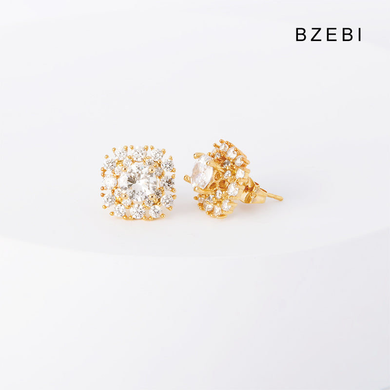 BZEBI14k niche design Korean style earrings for ladies and girls