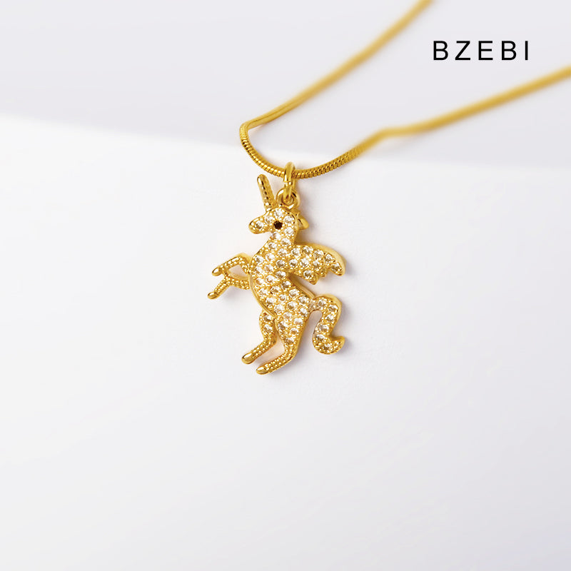 14k healing unicorn necklace