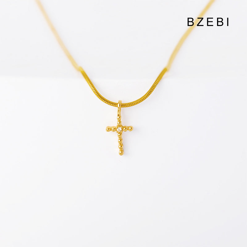 Mini fashion simple Cross Necklace