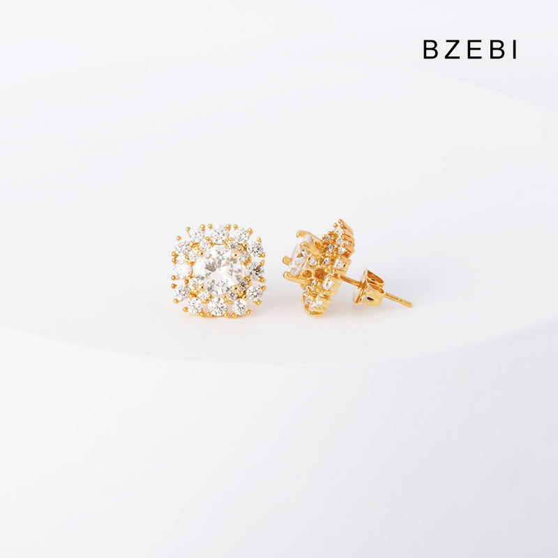 BZEBI14k niche design Korean style earrings for ladies and girls