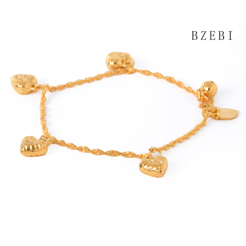 18k Gold Plated Cubic Zirconia A lot of love  Bracelet for Women with Box