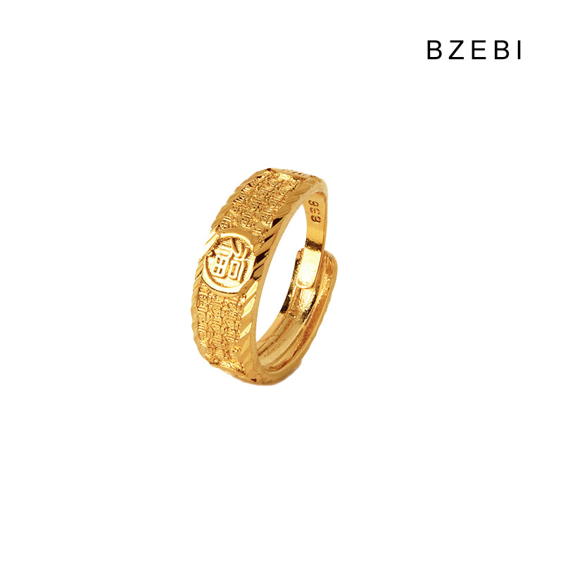 14k gold-plated blessing atmosphere ring