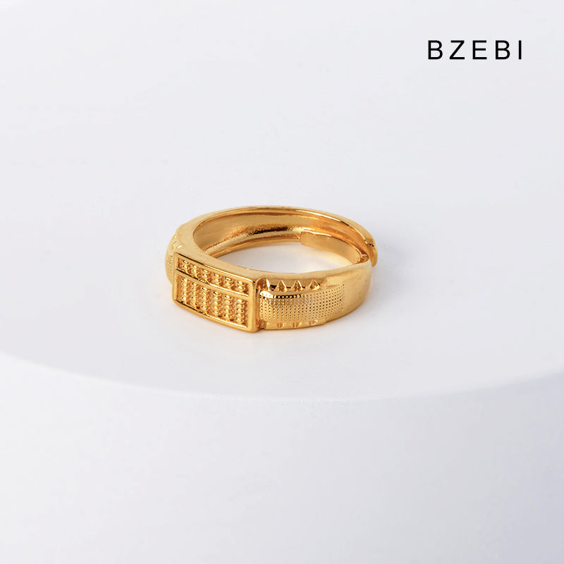 14k gold-plated wealth atmosphere ring