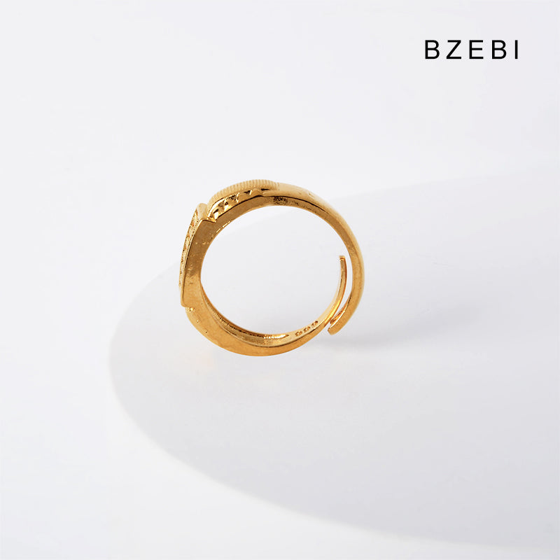 14k gold-plated wealth atmosphere ring