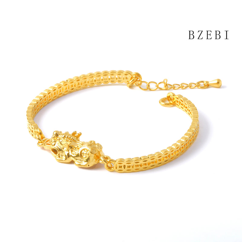 18k Gold Plated Cubic Zirconia The mythical wild animal  Bracelet for Women with Box