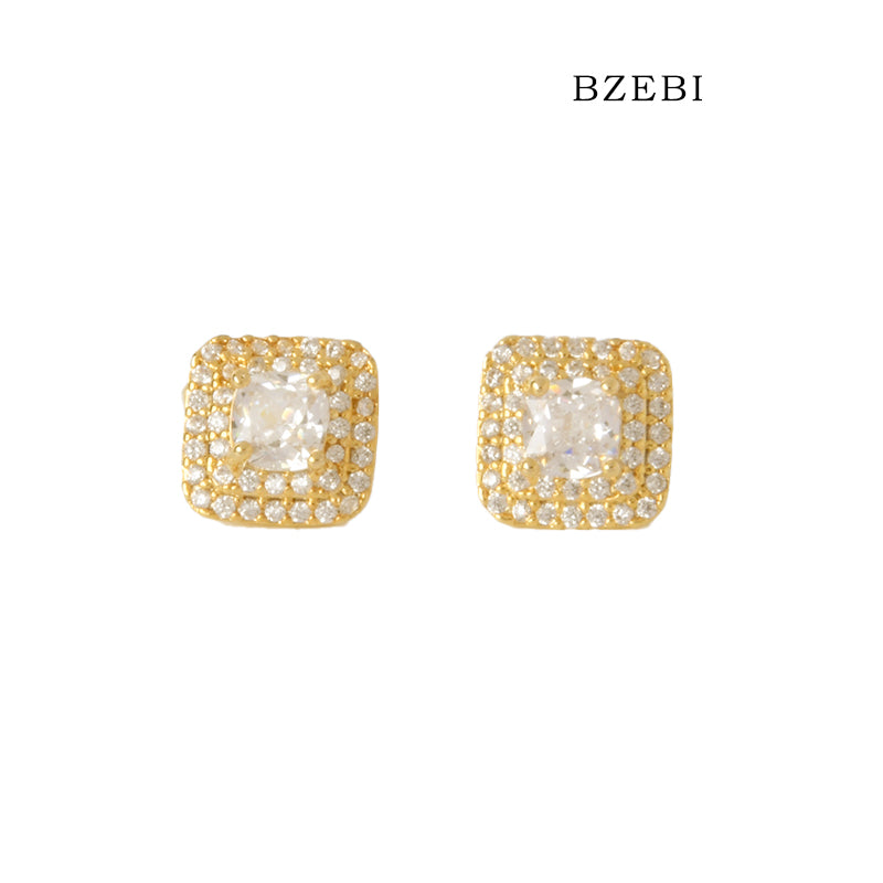 Square Light Luxury Atmosphere 14K Earrings