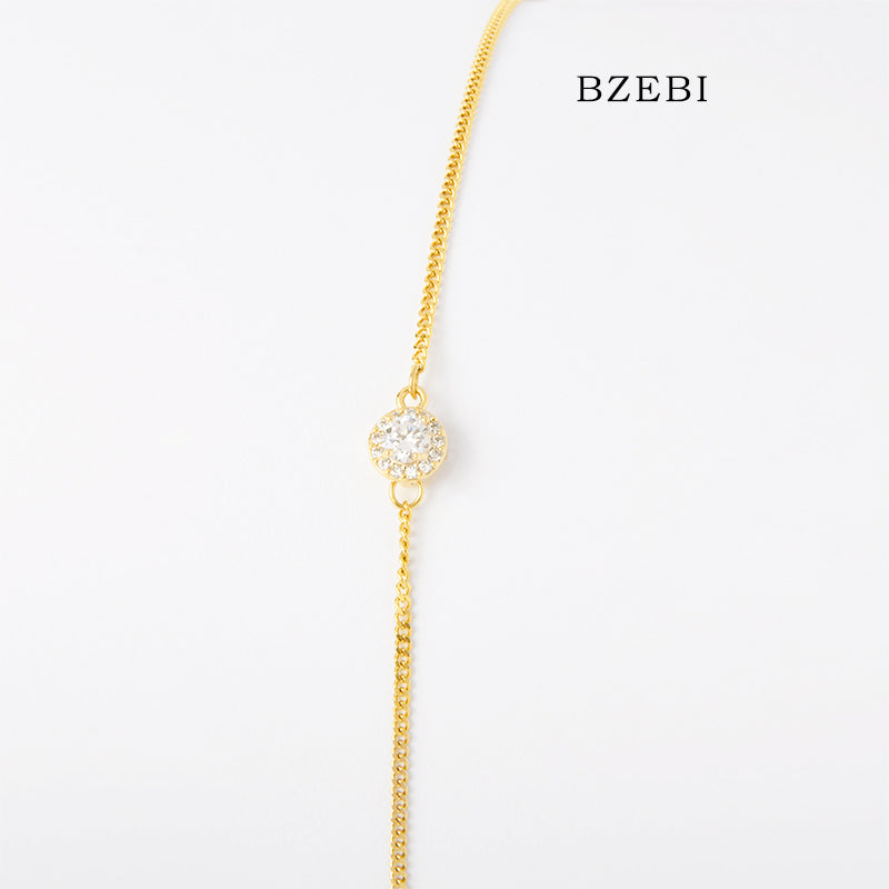 BZEBI 14K round bead bracelet