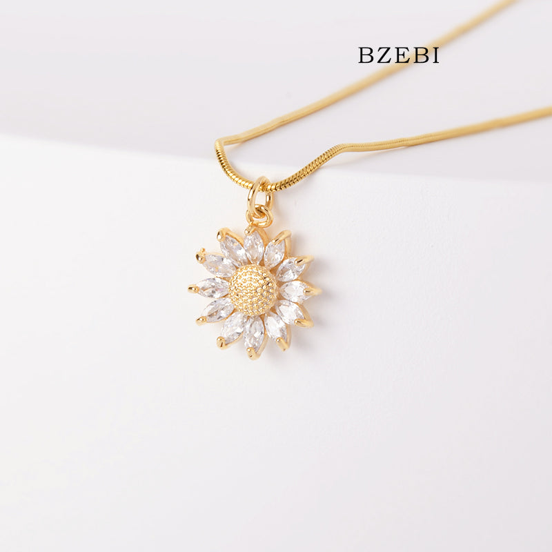 Shining temperament Snowflake Necklace