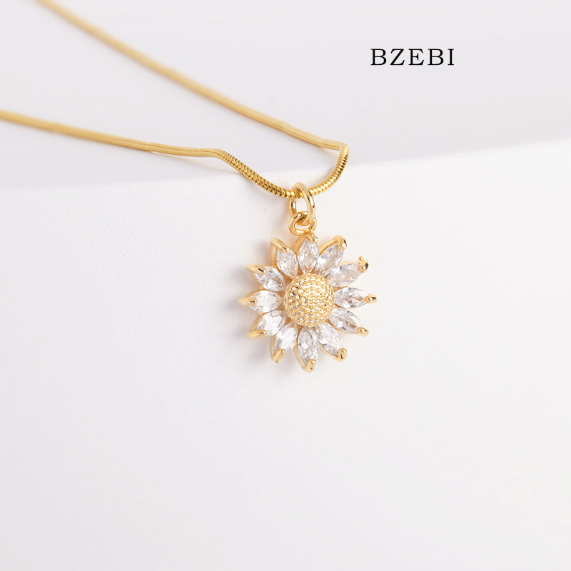 Shining temperament Snowflake Necklace