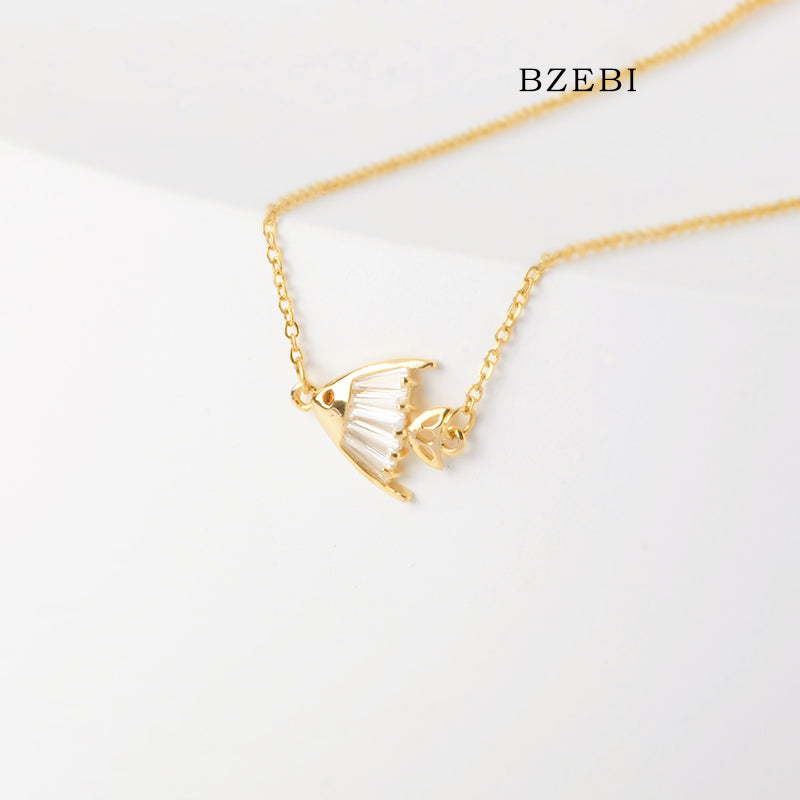 BZEBI Fashion goldfish necklace