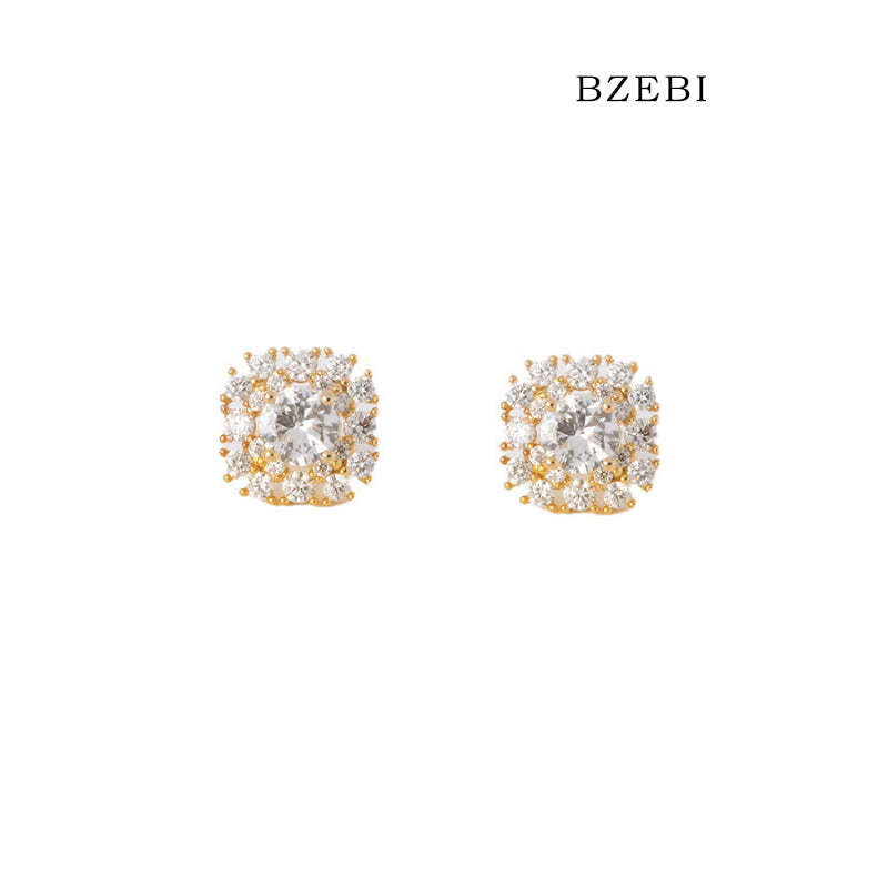 BZEBI14k niche design Korean style earrings for ladies and girls