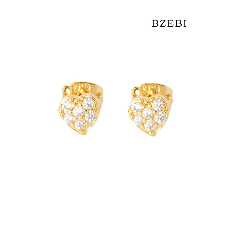 BZEBI 14k love earrings niche design fashion