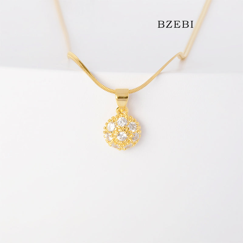 BZEBI 14K niche design flower necklace