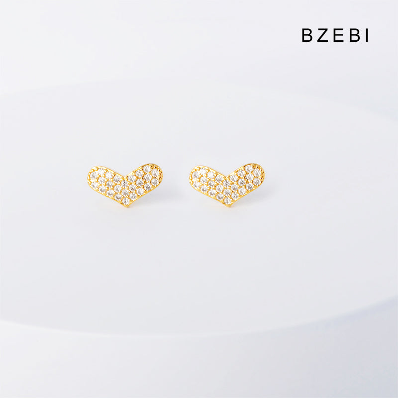 BZEBI 14k fashion love single item earrings women