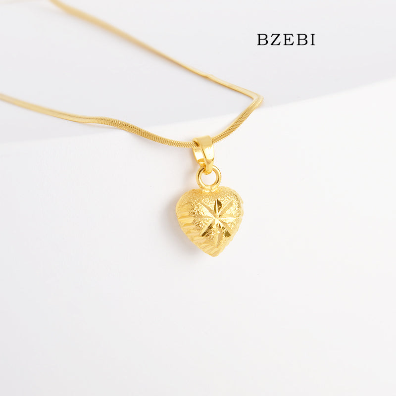 BZEBI14k Brave Love Necklace