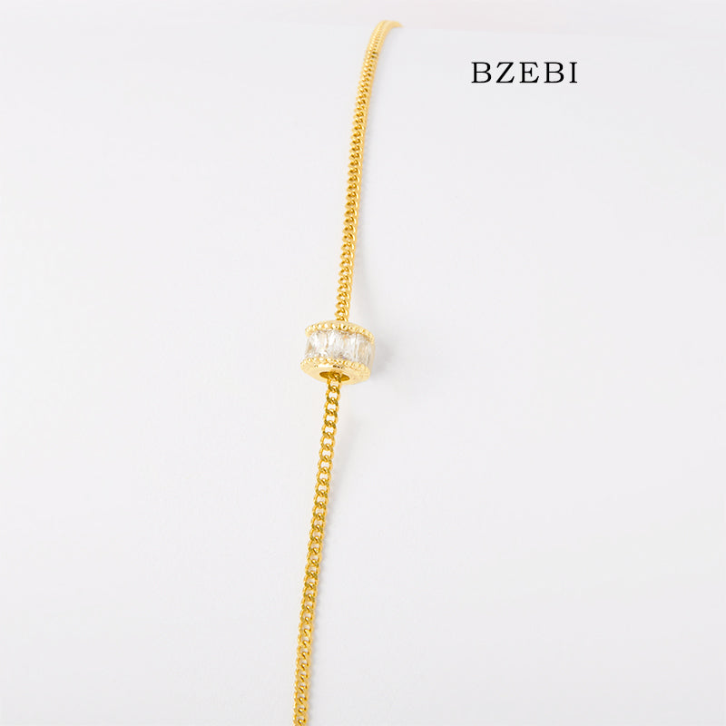 BZEBI 14k Small waist pendant bracelet