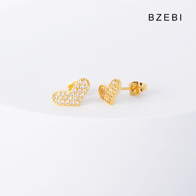 BZEBI 14k fashion love single item earrings women