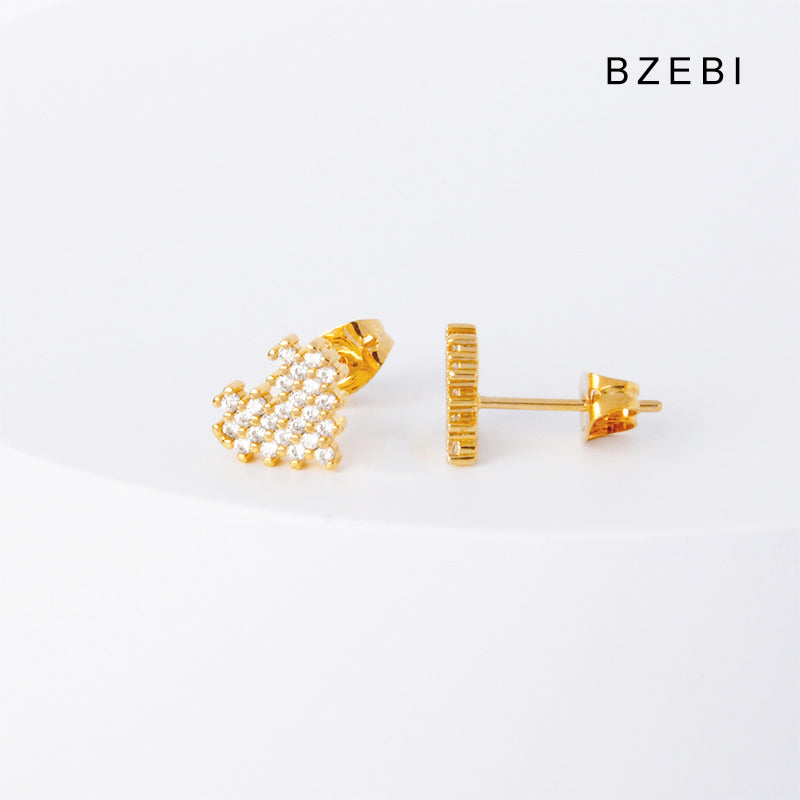 BZEBI14k love falling beads earrings