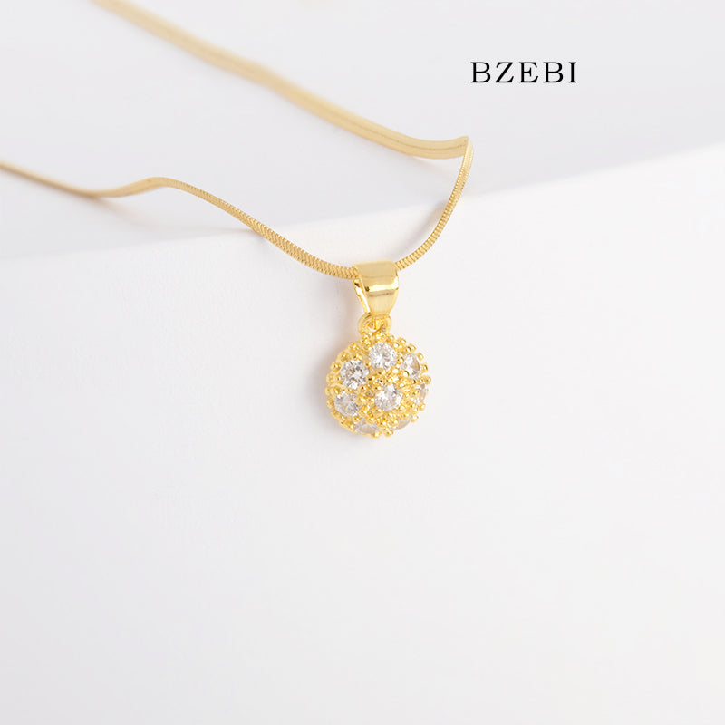 BZEBI 14K niche design flower necklace