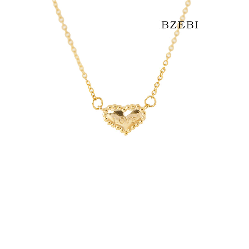 Love you in heart necklace