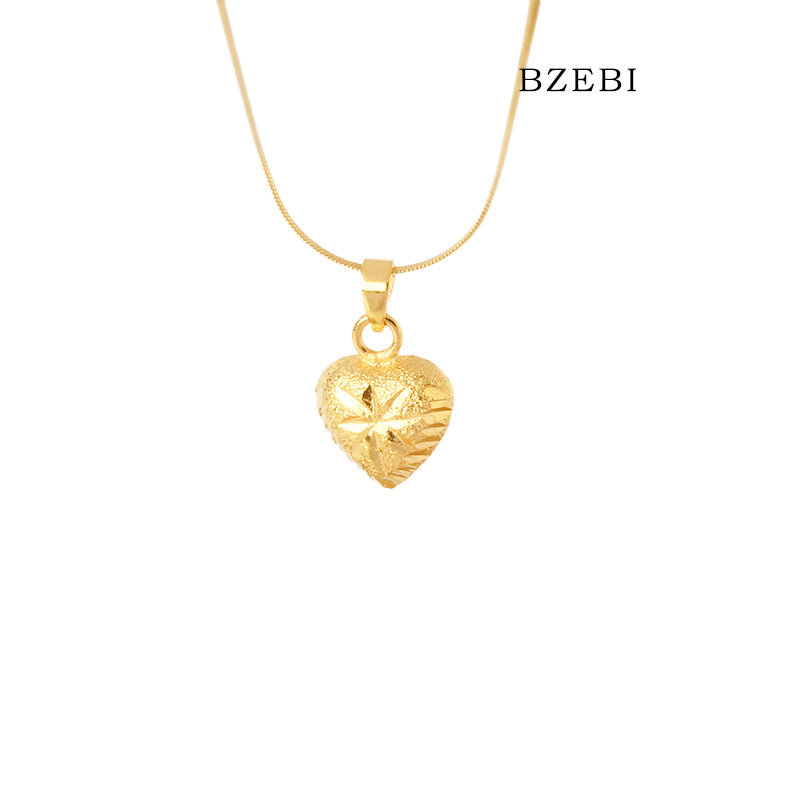 BZEBI14k Brave Love Necklace