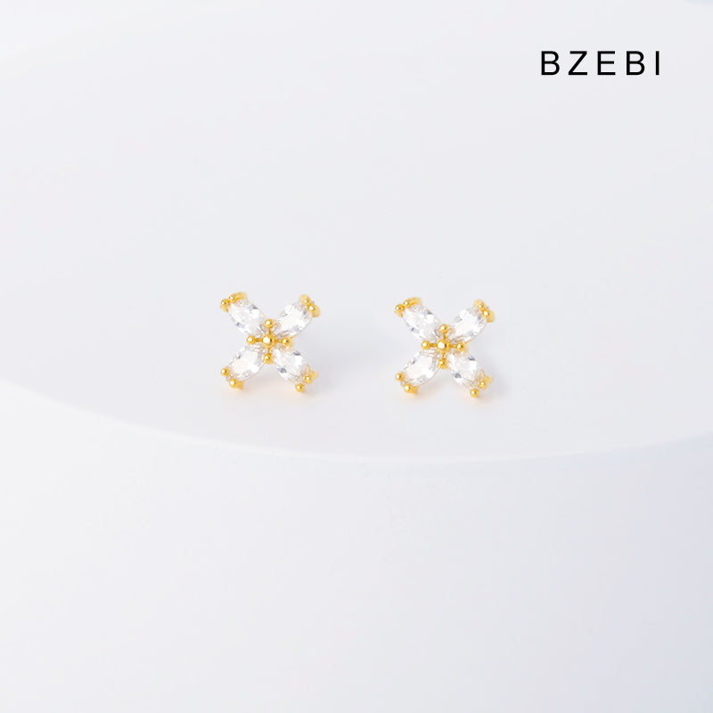 BZEBI 14k Fashion Fork Fork Design Girls Earrings