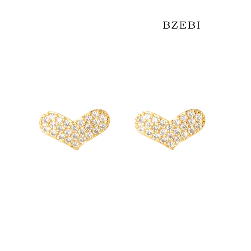 BZEBI 14k fashion love single item earrings women