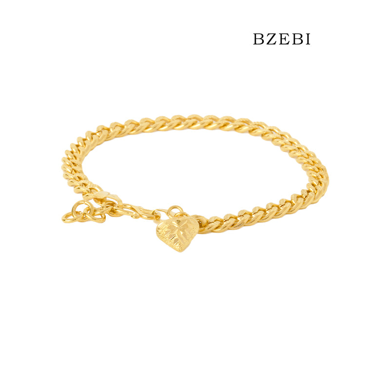 BZEBI 14K atmospheric simple Snake Bone Bracelet