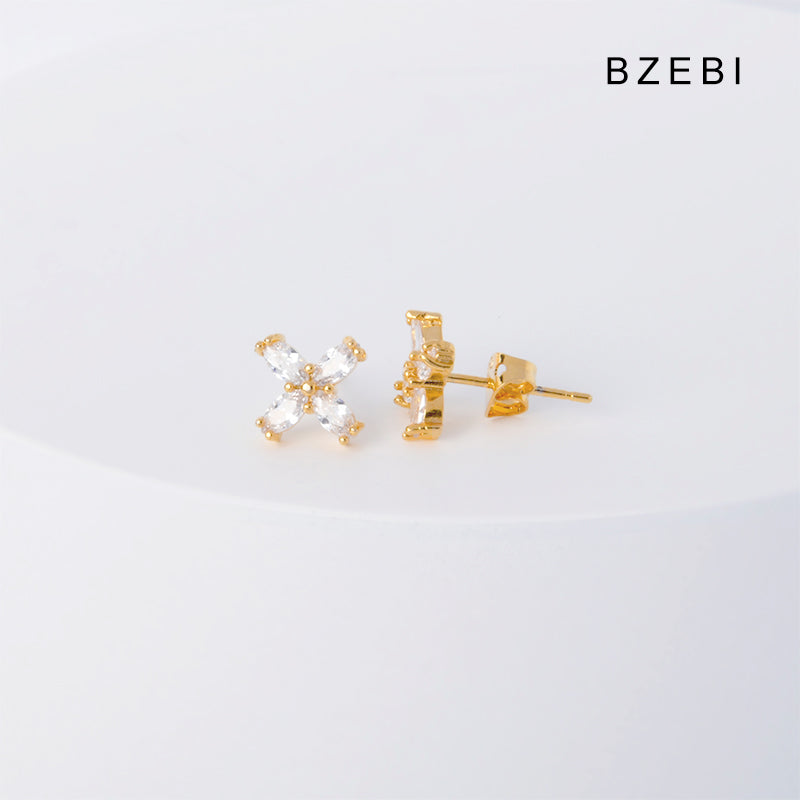 BZEBI 14k Fashion Fork Fork Design Girls Earrings