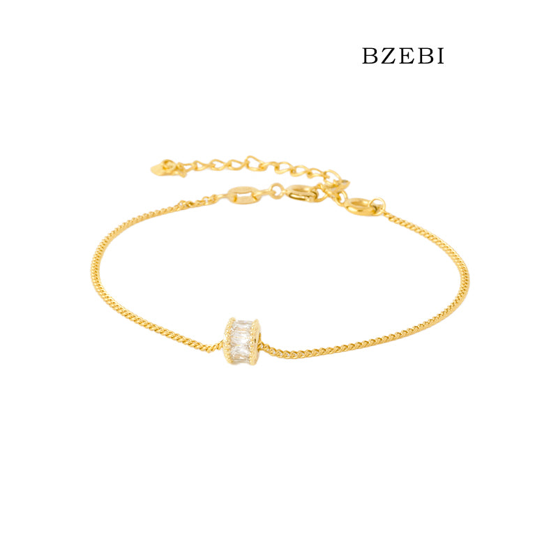 BZEBI 14k Small waist pendant bracelet