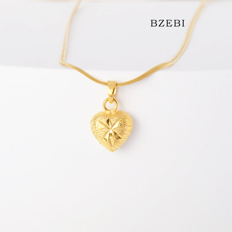 BZEBI14k Brave Love Necklace